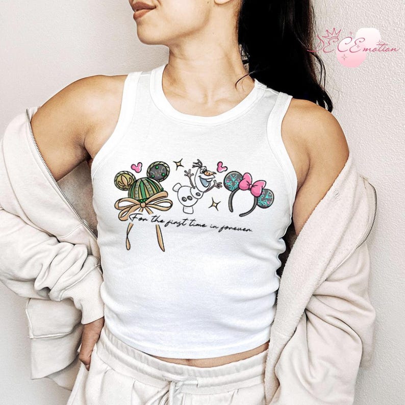 Coquette Bow Disney Frozen Princess Anna Crop Tank, Ann product image 1