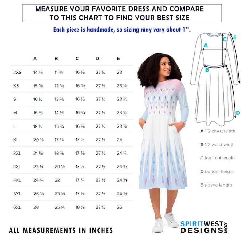 Anna Costume 2XS - 6XL Frozen Princess Pocket Dress Long Sleeve Knee Length Dance Party Plus Size Halloween Cosplay Bounding Cartoon Movie
