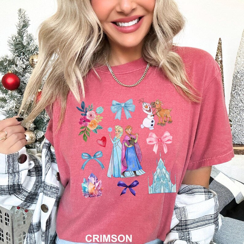 Elsa Anna Frozen Shirt, Comfort Colors, Princess Coquette product image 5