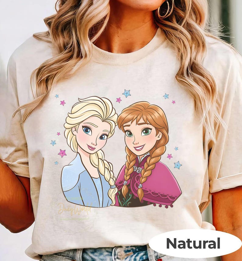 Disney Princess Elsa And Anna Sister T-shirt, Frozen product image 1