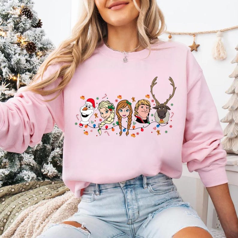 Frozen Christmas Sweater, Elsa Anna Kristoff Olaf Xmas product image 1
