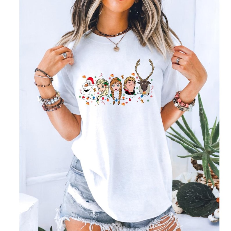 Frozen Christmas Shirt, Elsa Anna Kristoff Olaf Xmas Tee product image 1