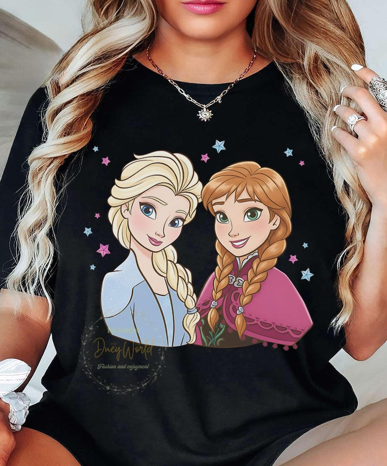 Disney Princess Elsa And Anna Sister T-shirt, Frozen product image 4
