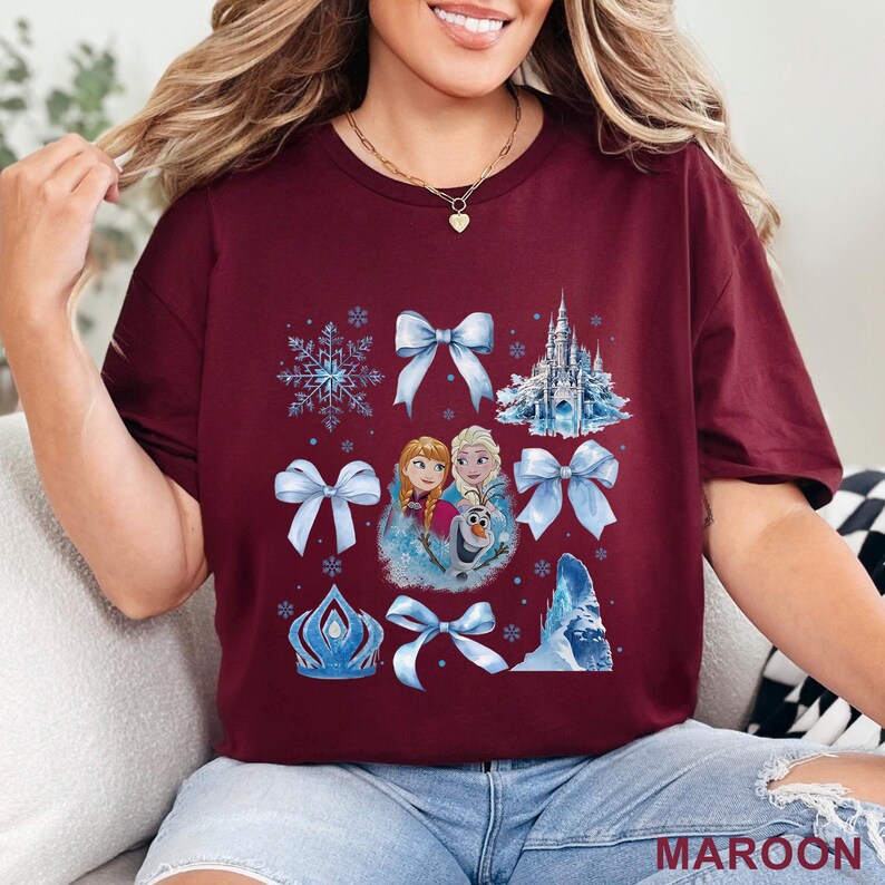 Disney Frozen Coquette Shirt, Princess Elsa Bow Shirts product image 11