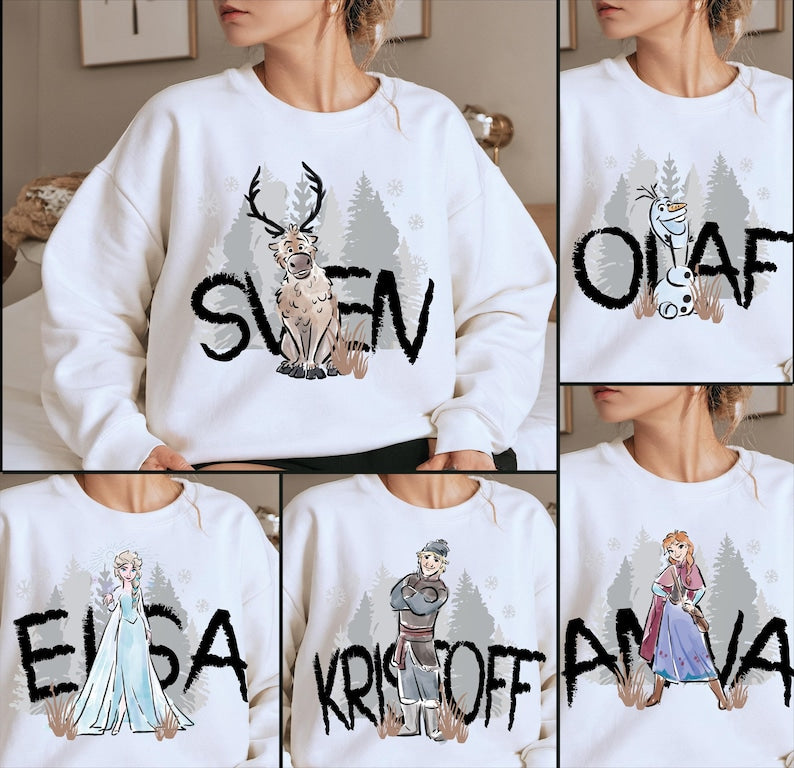 Watercolor Sven Sweatshirt: Frozen Shirt, Disney Family product image 1