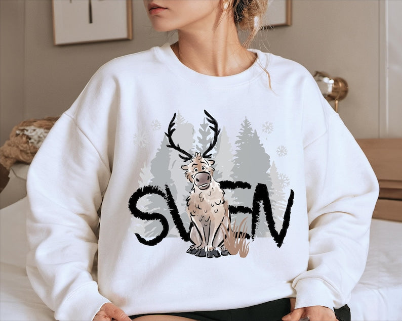 Watercolor Sven Sweatshirt: Frozen Shirt, Disney Family product image 2