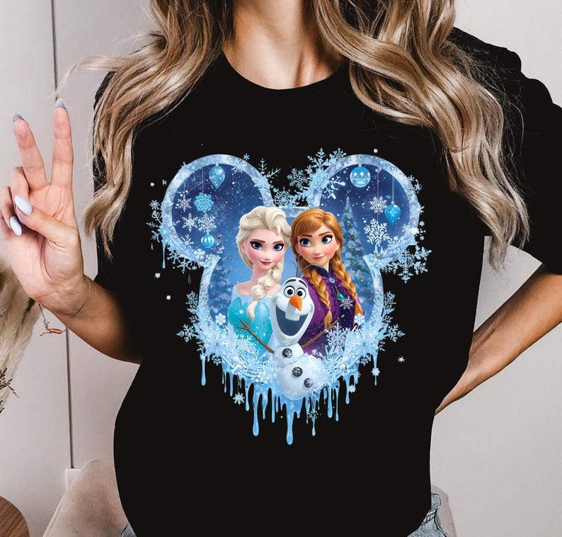 Personalized Princess Elsa, Anna and Olaf Winter Shirt product image 2