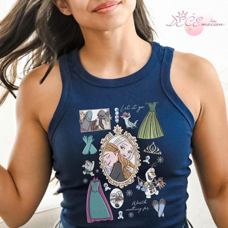 Coquette Bow Disney Frozen Baby Tee Crop Tank, Princess product image 2