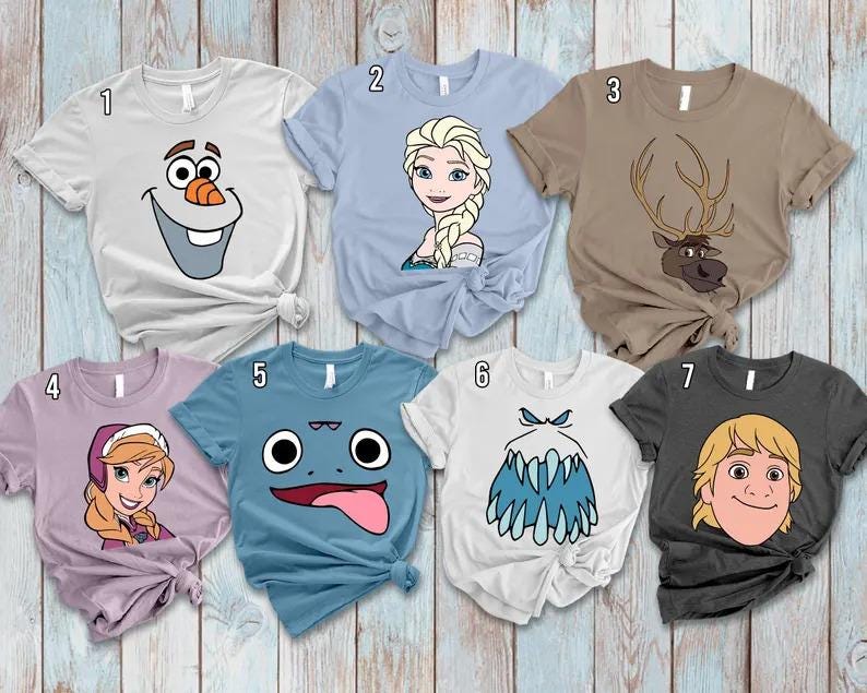 Disney Frozen Face Characters Shirt, Princess Elsa and Anna Shirt, Olaf Hans Sven Kristoff Oaken Shirt, Disney Trip Shirt, Frozen Gift Shirt