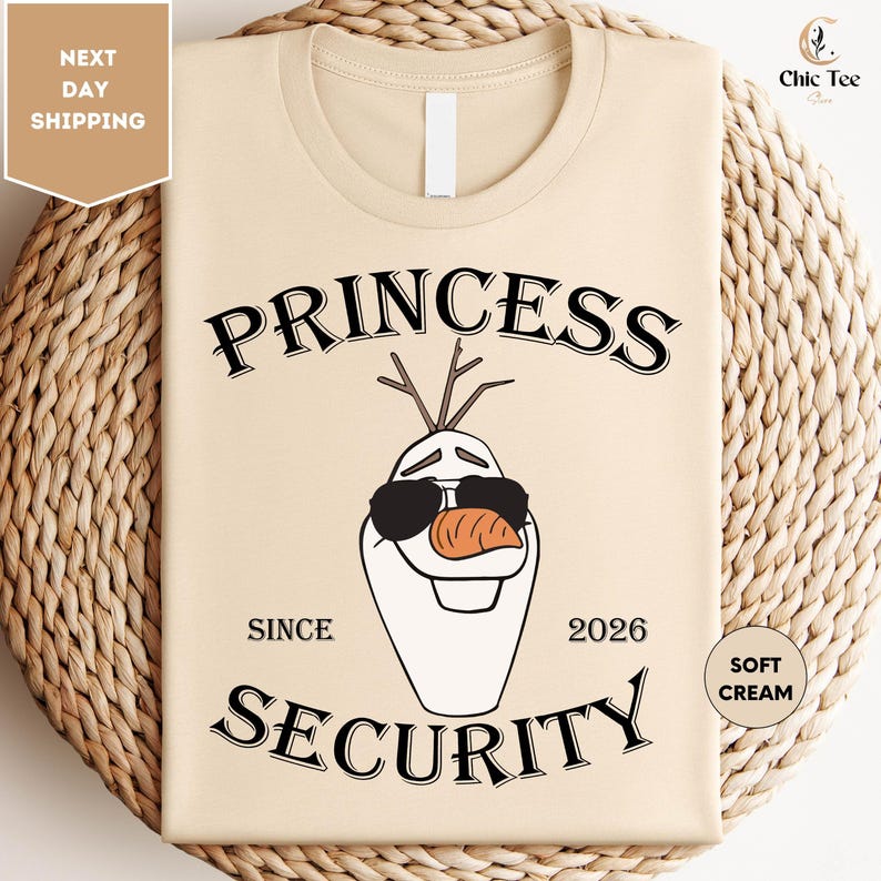 Princess Security Olaf Shirts, Inspired Humor Tee, Disney product image 1