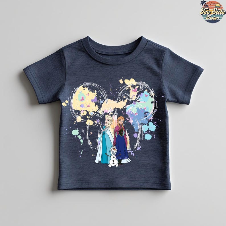 Elsa and Anna Watercolor Tee, Frozen Sisters Matching product image 2