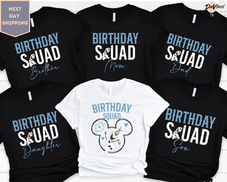 Frozen Birthday Squad Shirt, Olaf Shirts, Personalized Tee product image 1
