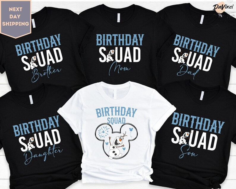 Frozen Birthday Squad Shirt, Olaf Shirts, Personalized Tee product image 1