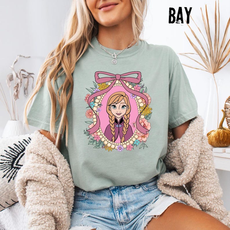 Comfort Colors® Disney Princess Shirt, Anna Frozen Floral product image 3