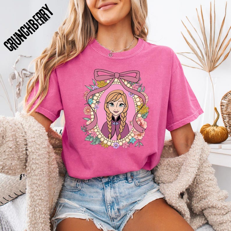 Comfort Colors® Disney Princess Shirt, Anna Frozen Floral product image 6