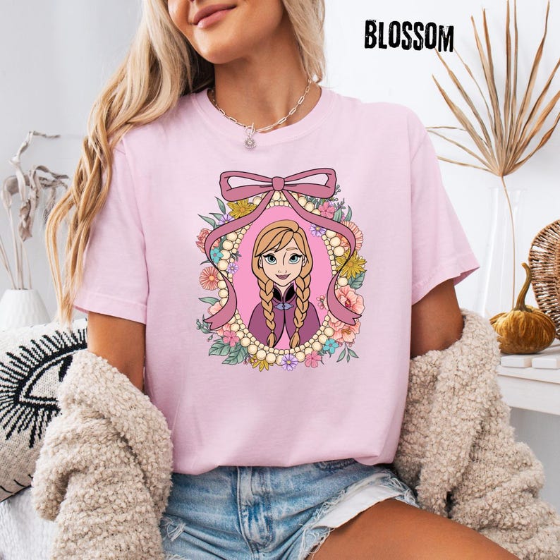 Comfort Colors® Disney Princess Shirt, Anna Frozen Floral product image 1