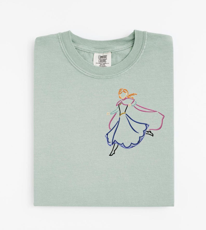 Disney Frozen Anna embroidered Shirt, Princess Tshirt product image 1