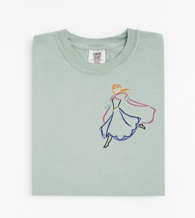 Disney Frozen Anna embroidered Shirt, Princess Tshirt product image 1