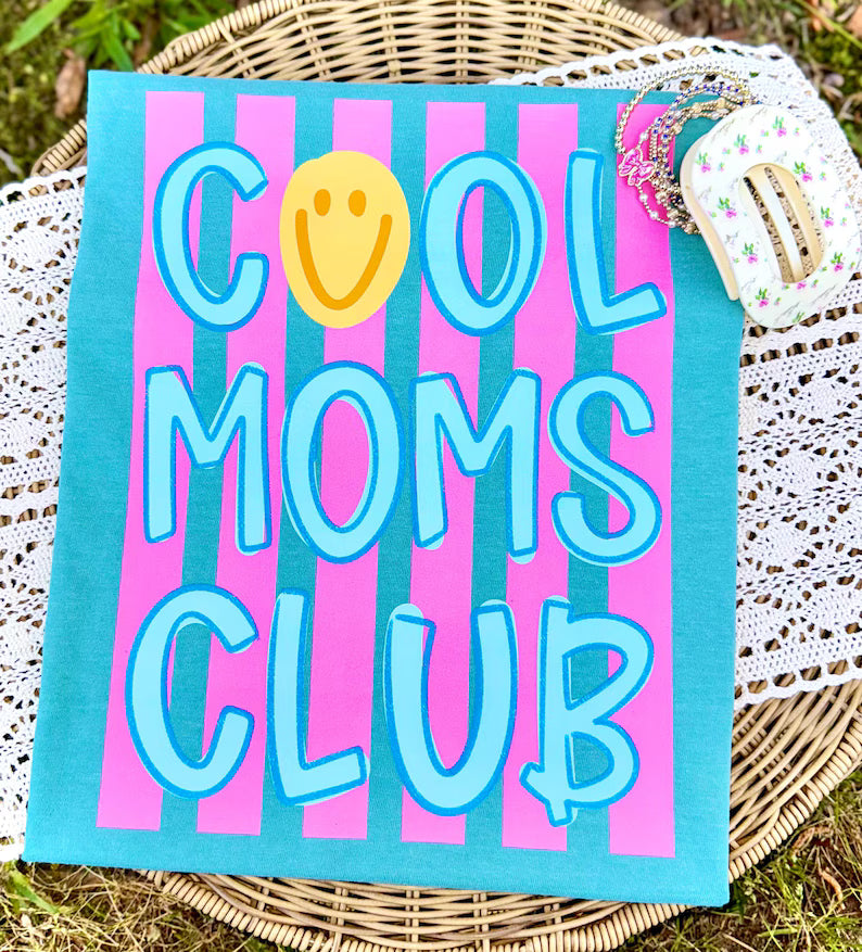 Cool Moms Club Stripe Graphic DTF product image 1