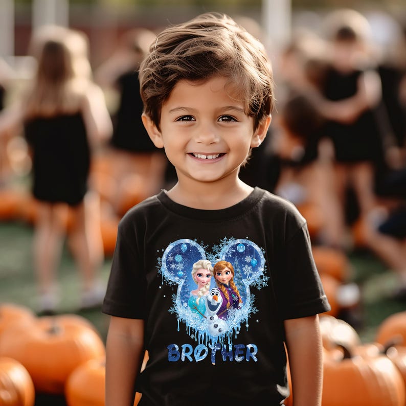 Personalized Princess Elsa, Anna and Olaf Winter Shirt product image 3