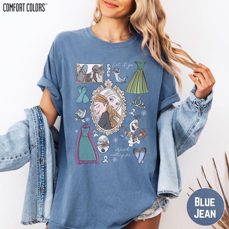 Magical Frozen Princess Comfort Colors Shirt, Elsa Anna Toddler Birthday Girl 2026 Girls Trip Tee