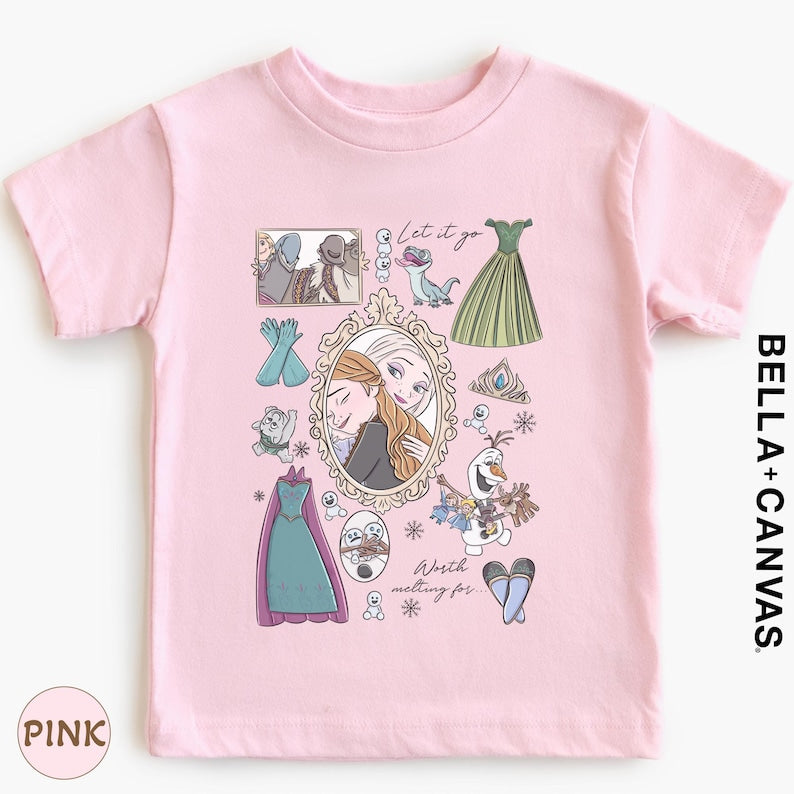 Magical Frozen Princess Comfort Colors Shirt, Elsa Anna Toddler Birthday Girl 2026 Girls Trip Tee