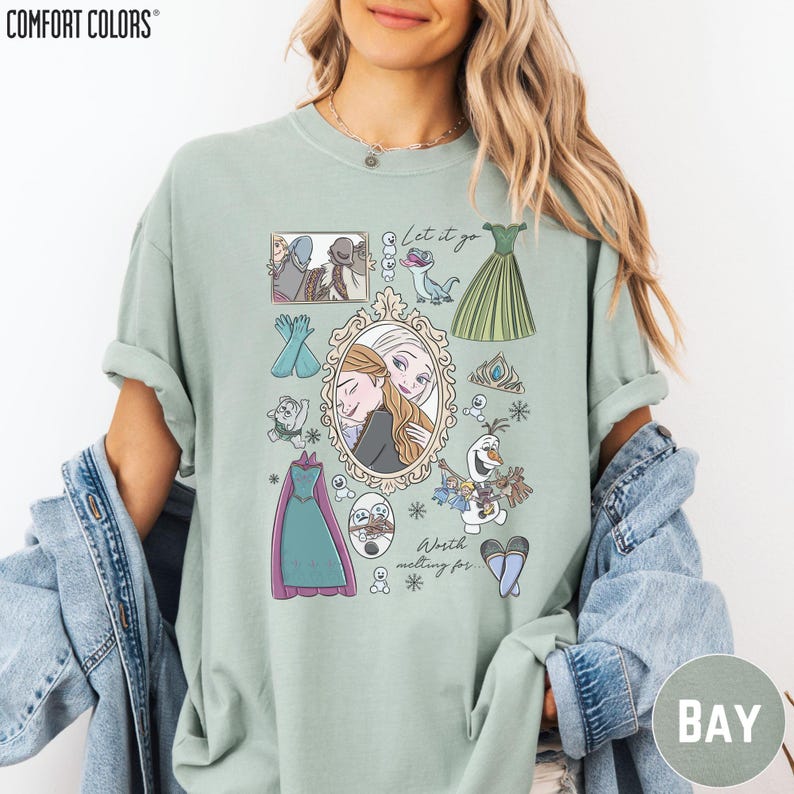 Magical Frozen Princess Comfort Colors Shirt, Elsa Anna Toddler Birthday Girl 2026 Girls Trip Tee