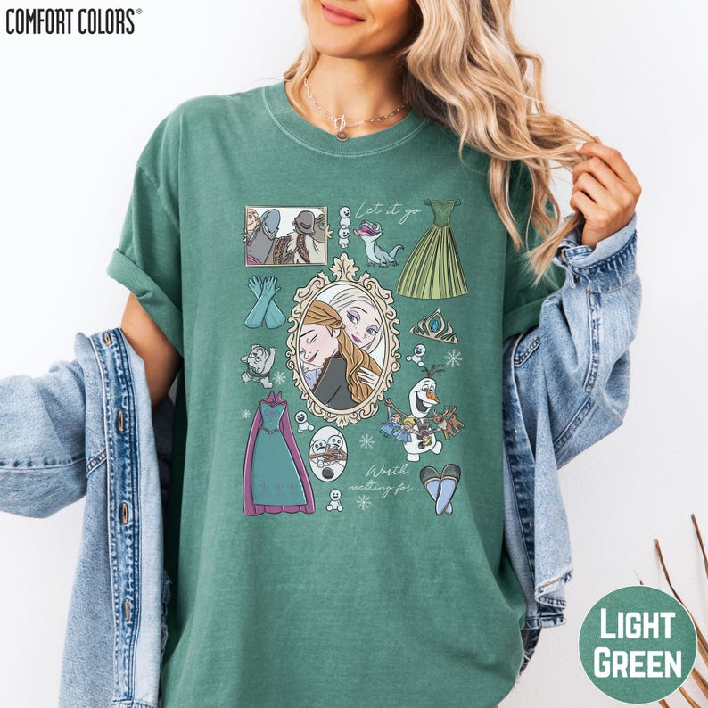 Magical Frozen Princess Comfort Colors Shirt, Elsa Anna Toddler Birthday Girl 2026 Girls Trip Tee