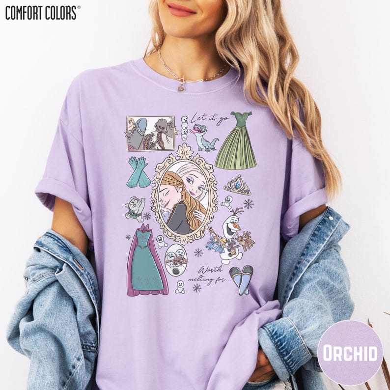 Magical Frozen Princess Comfort Colors Shirt, Elsa Anna Toddler Birthday Girl 2026 Girls Trip Tee