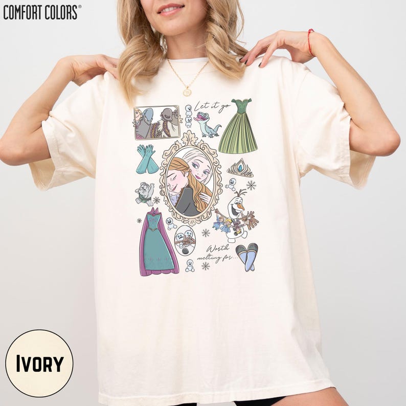 Magical Frozen Princess Comfort Colors Shirt, Elsa Anna Toddler Birthday Girl 2026 Girls Trip Tee