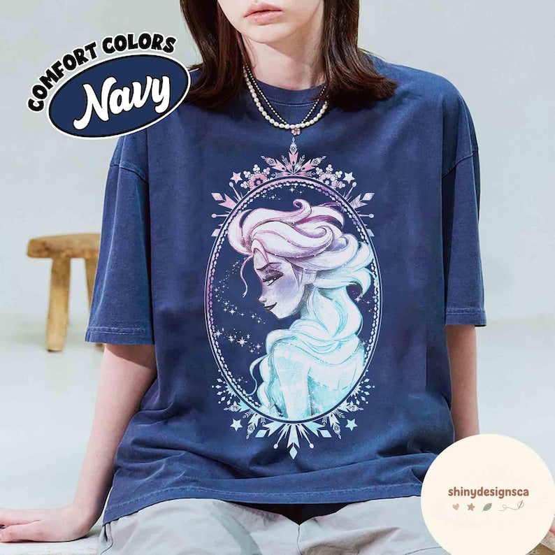 Disney Frozen Elsa Side Glance Winter Themed T-Shirt product image 3