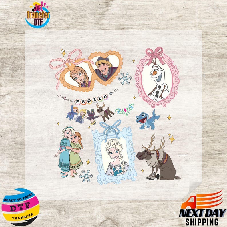 Princess Elsa And Anna DTF Transfer, Elsa Anna Olaf Transfer, Disney Princess DTF, Cute Disney DTF, Disneyland Family Trip Dtf,Girl Trip Dtf