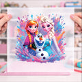 Frozen Elsa Anna Olaf DTF, Disney Inspired Kids Shirt Print product image 1