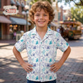 Frozen Kids Hawaiian Shirt, Elsa Anna Disney Vacation product image 1