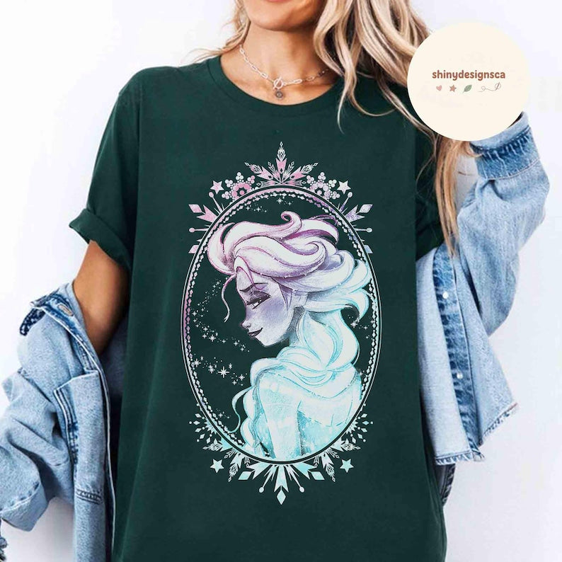 Disney Frozen Elsa Side Glance Winter Themed T-Shirt product image 4