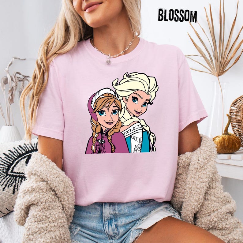 Comfort Colors® Anna And Elsa T-Shirt Frozen Sisters Tee product image 5