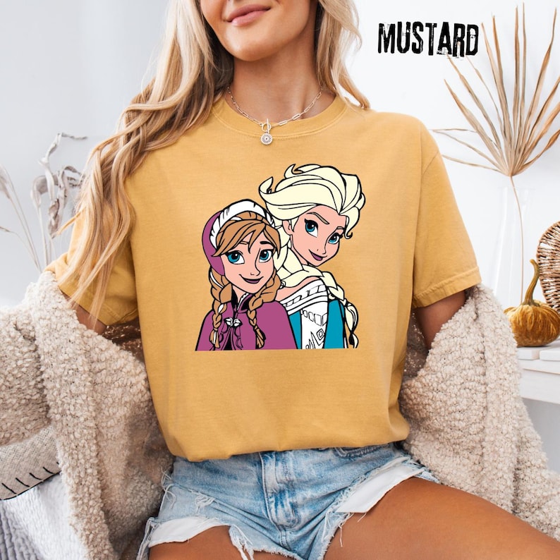 Comfort Colors® Anna And Elsa T-Shirt Frozen Sisters Tee product image 6