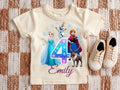 Ice Princess Birthday Shirt, Snow Sister Custom Age Name product image 1