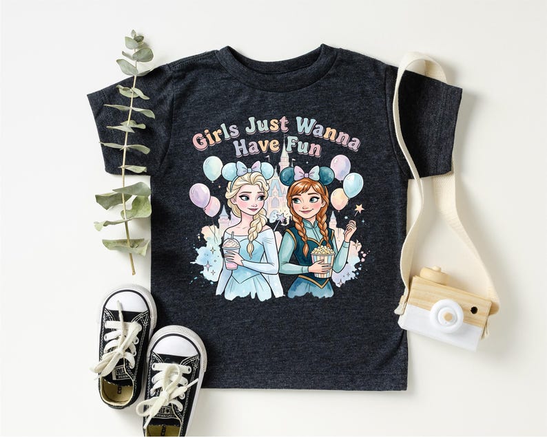 Girls Just Wanna Have Fun Disney Shirt, Elsa and Anna product image 9