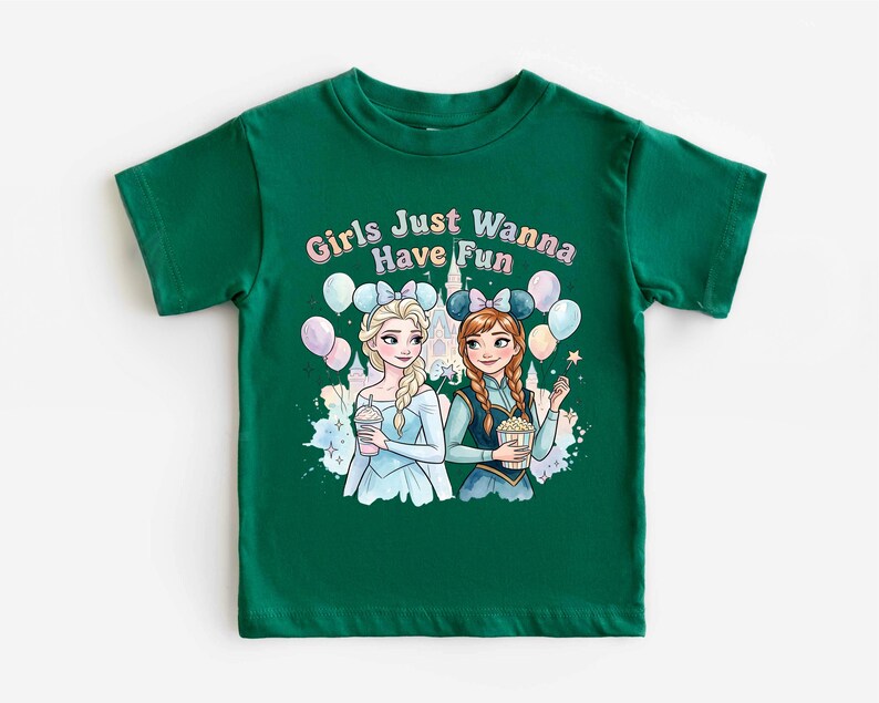 Girls Just Wanna Have Fun Disney Shirt, Elsa and Anna product image 11