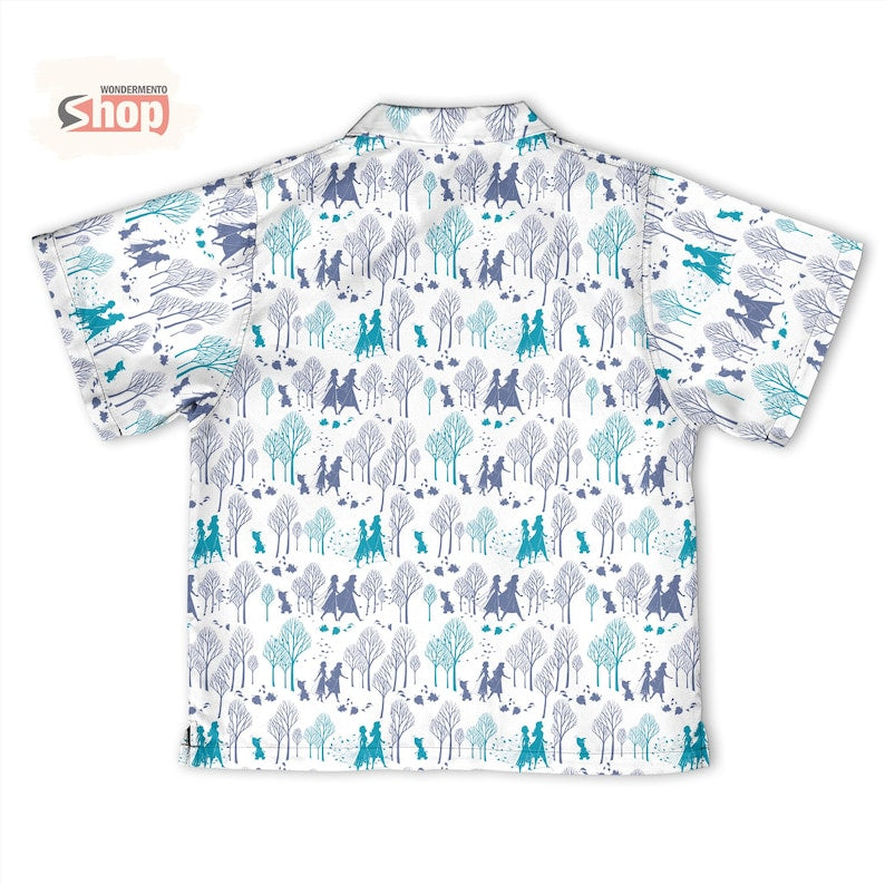 Frozen Kids Hawaiian Shirt, Elsa Anna Disney Vacation product image 10