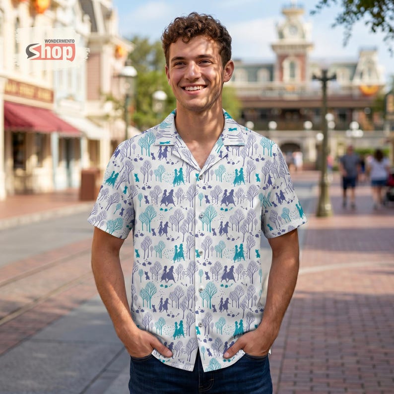 Frozen Kids Hawaiian Shirt, Elsa Anna Disney Vacation product image 5