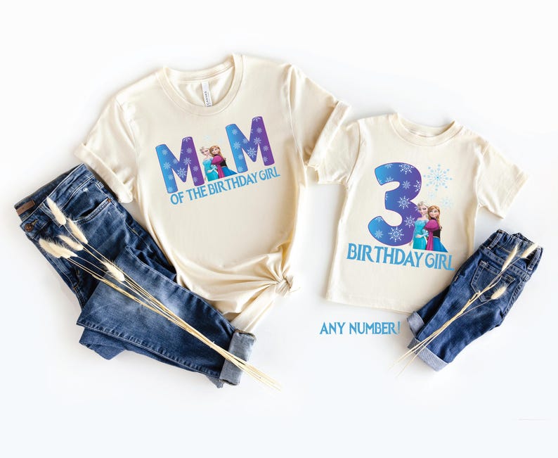 Frozen Birthday Shirt, Any Age Elsa Anna Tee, Frozen Birthday Outfit, Disney Princess Shirt, Personalized Frozen Shirt, Custom Disney Tee