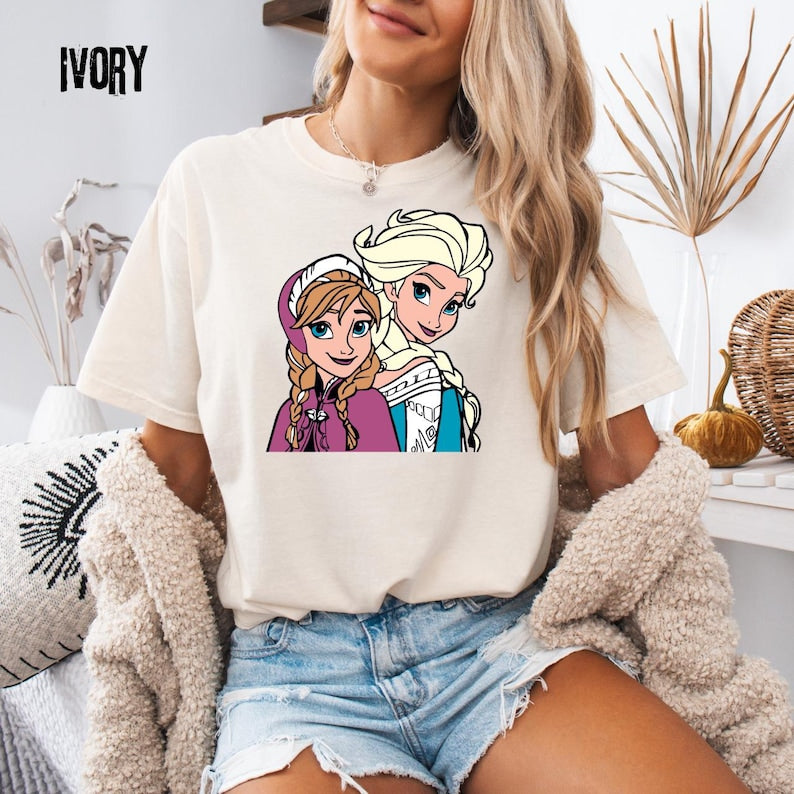 Comfort Colors® Anna And Elsa T-Shirt Frozen Sisters Tee product image 3