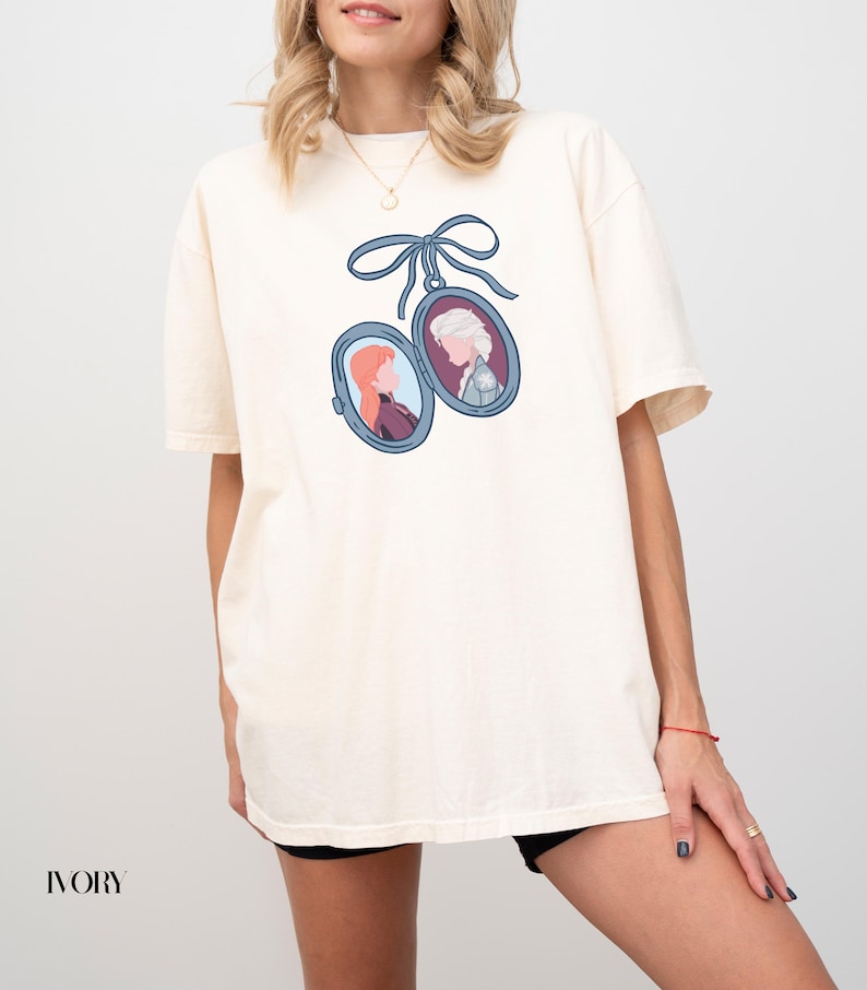 Anna and Elsa Frozen Locket T-shirt | Disney Princess Sisters