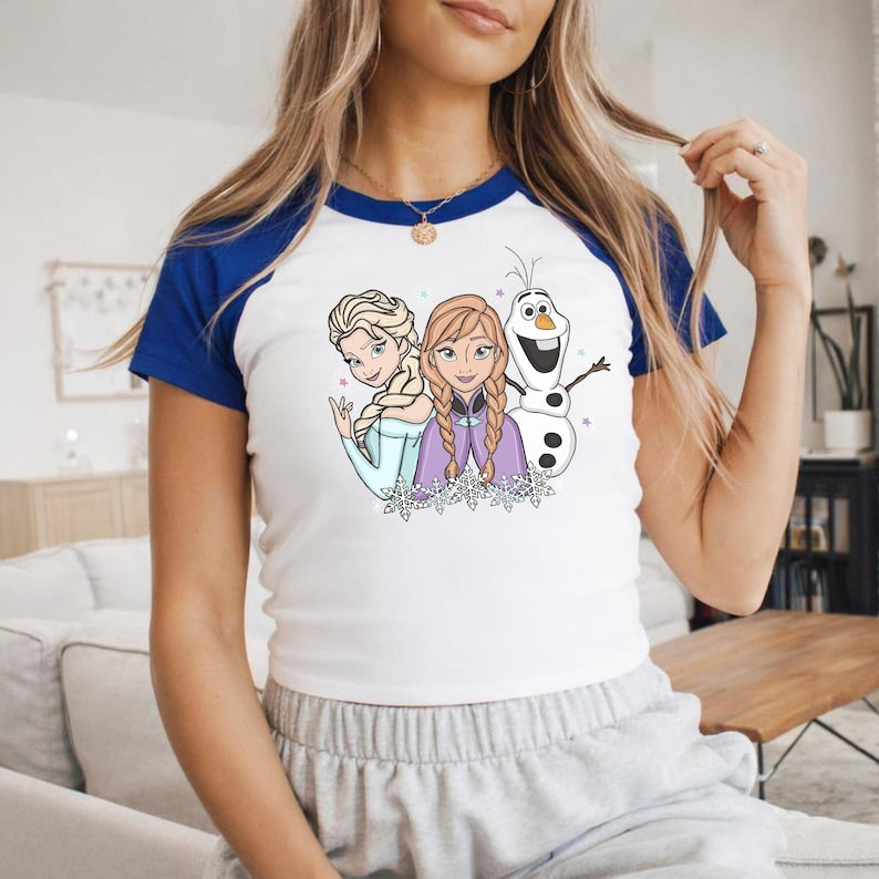 Disney Frozen Baby Tee Elsa Princess Cropped Disneyland and product image 2