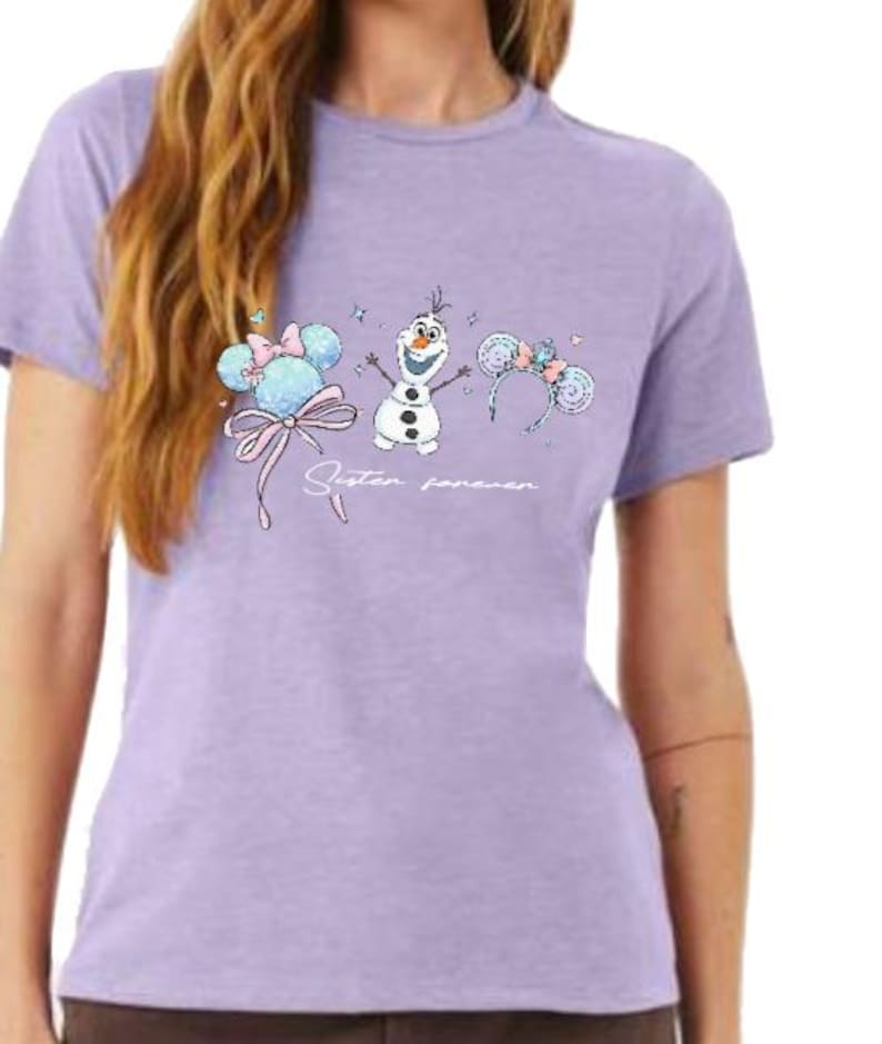 Elsa and Anna Theme Minnie Ears with Olaf Shirt/Frozen product image 5