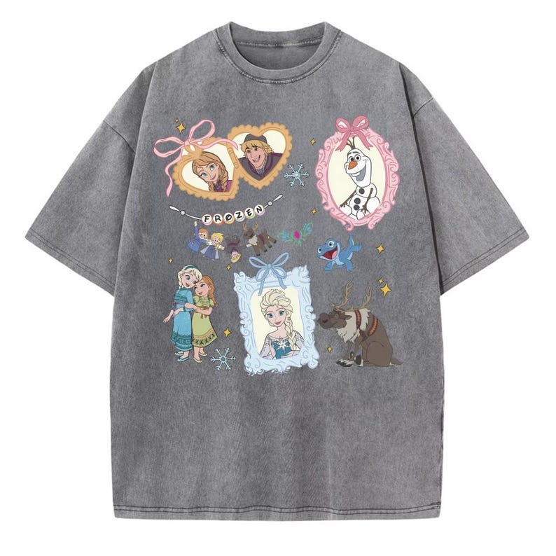 Vintage Frozen Characters Shirt, Cute Coquette Bows product image 2