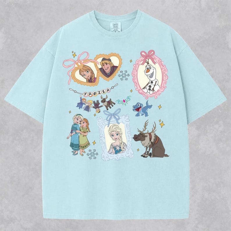 Vintage Frozen Characters Shirt, Cute Coquette Bows product image 5
