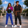 Anna and Kristoff Frozen Matching Couples Jumpsuit, Arendelle Couple Costume, Nordic Floral Onesie, Halloween Cosplay Outfit, Couple Gi